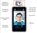 Tablette détection faciale et température ±0.3°C-1m LCD 8"-30000 faces (UC-THMBTAB)