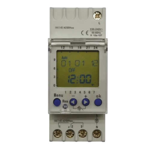 Horloge digitale hebdomadaire 230V AC - 2 contacts (HORLOGE_2_CP)