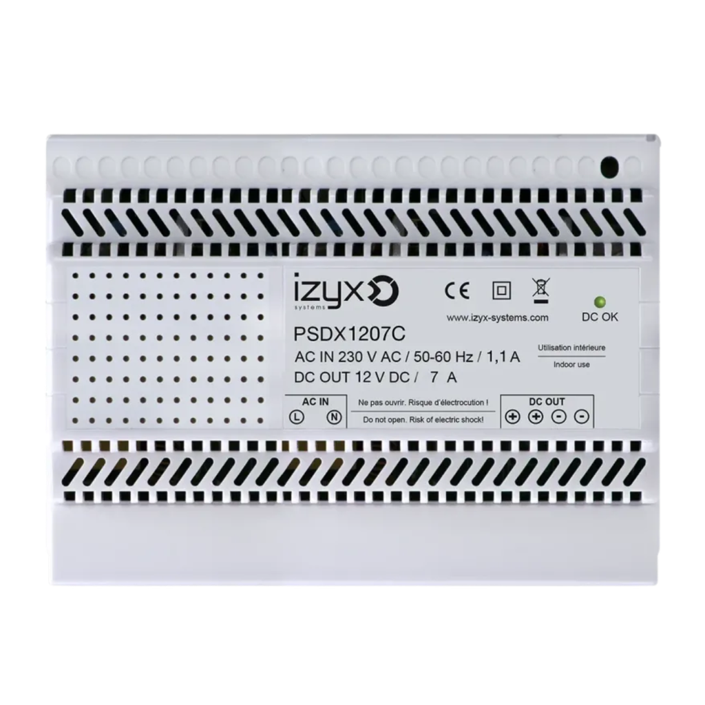 Alimentation chargeur rail DIN 7M 230V AC / 12V  (13,8V) / 7A (PSDX1207C)