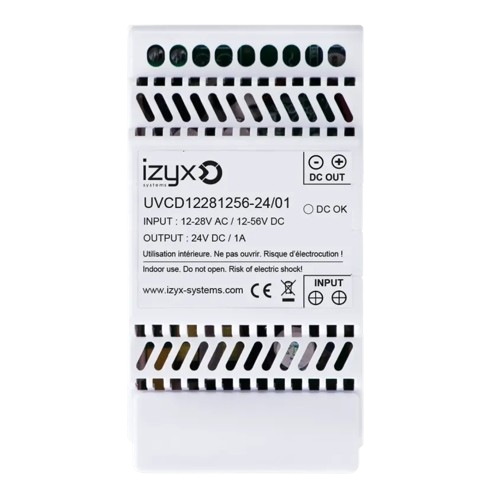 Convertisseur 12-28V AC/12-56V DC - sortie 24v 1A (UVCD12281256-24/01)