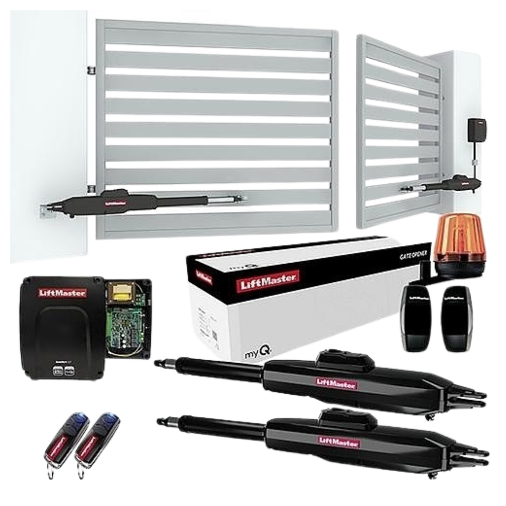 Kit 2 vérins 24V jusqu'à 2,50m+centrale+clignotant+cellules+2 emette (LA250EVK-03)