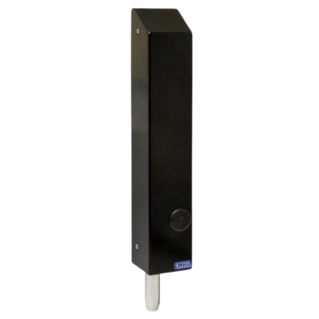 Electroverrou laqué noir - 24Vdc - 5A - pène 20 mm - course 50mm - sans chauffage - 335 x 60 x 55mm (28800LCP)