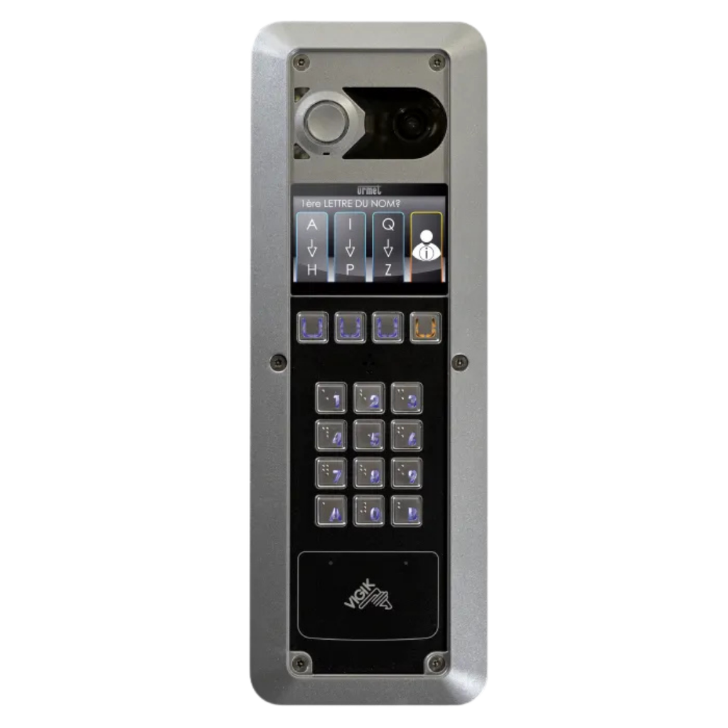 Platine vidéo à défilement 2Voice graph- Lecteur plat - Zamac gris (D83/ZGLP)