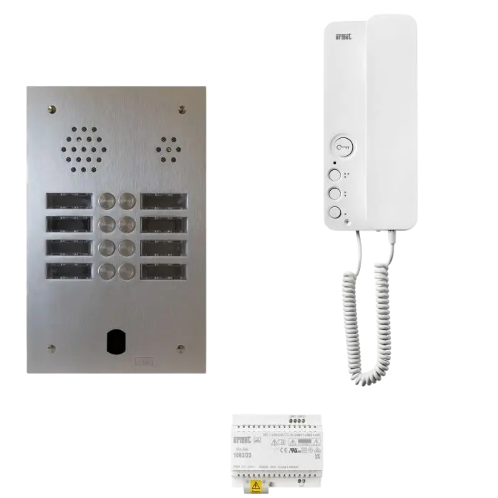 Kit Platine et poste audio, 2 rangées, 8 boutons, 2Voice programme (KA83/208)