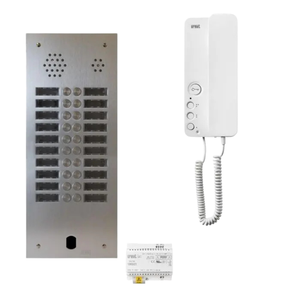 Kit Platine et poste audio, 2 rangées, 20 boutons, 2Voice programme (KA83/220)