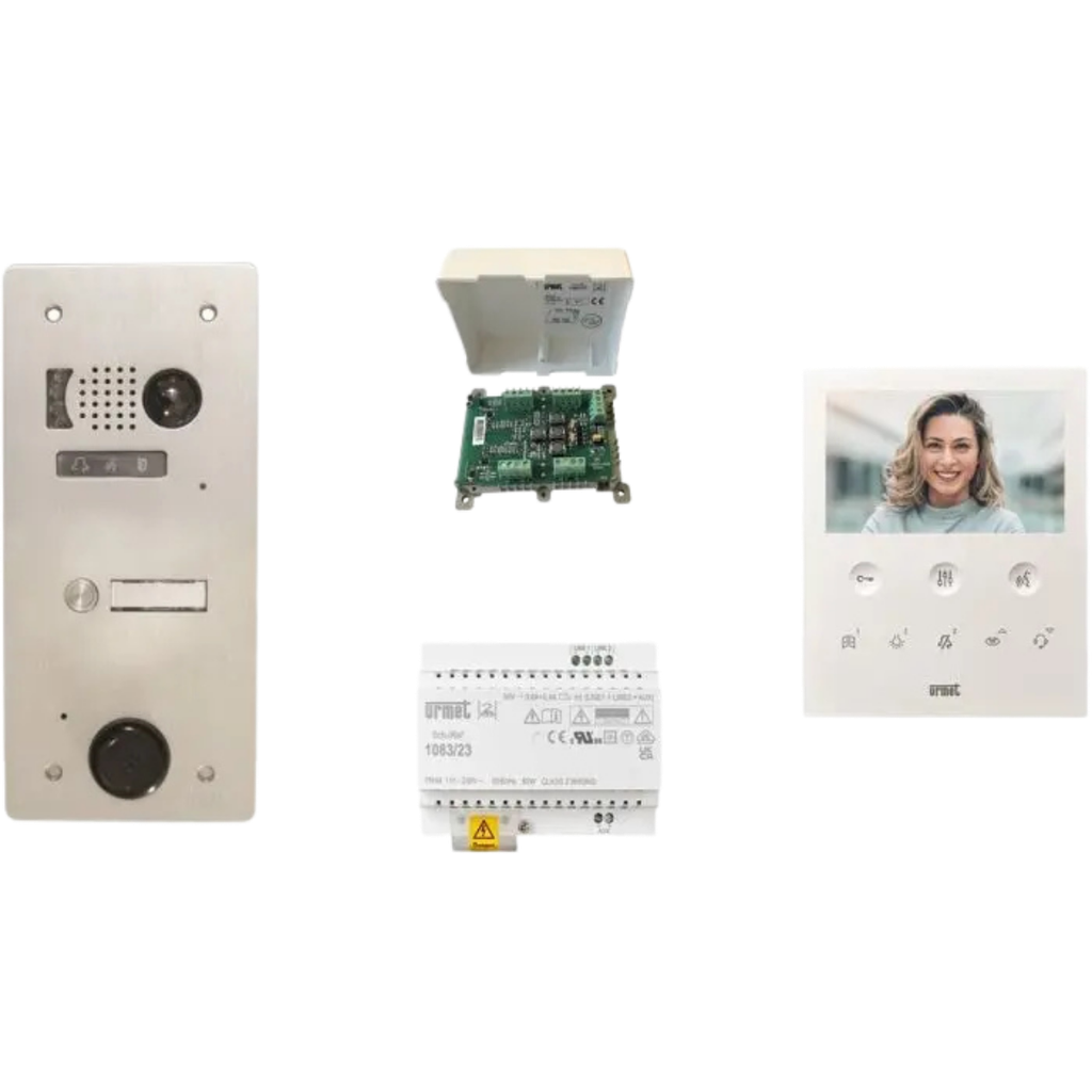 Kit Platine - poste vidéo - 1 rangée - 1 boutons - 2Voice programme (KV83/101)