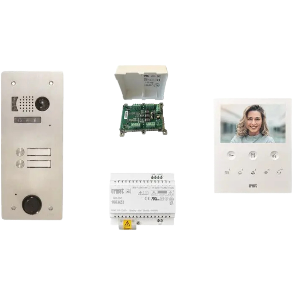 Kit Platine - poste vidéo - 1 rangée - 2 boutons - 2Voice programme (KV83/102)