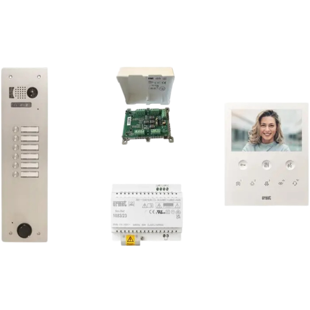 Kit Platine - poste vidéo - 1 rangée - 6 boutons - 2Voice programme (KV83/106)