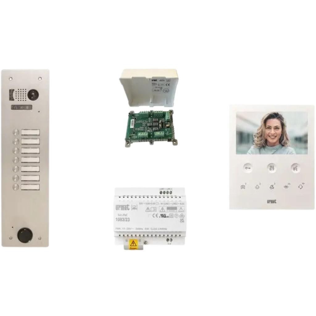 Kit Platine - poste vidéo - 1 rangée - 7 boutons - 2Voice programme (KV83/107)