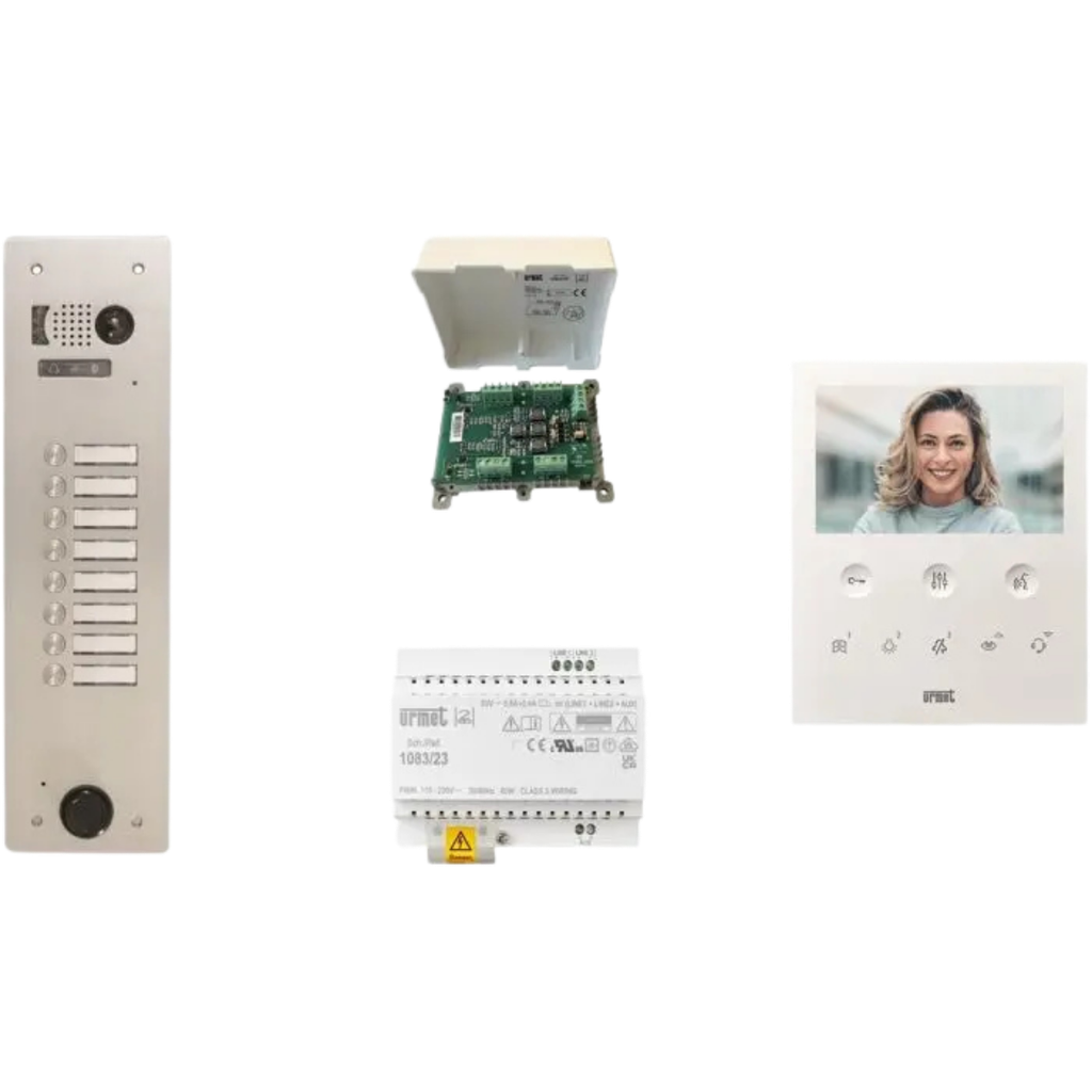 Kit Platine - poste vidéo - 1 rangée - 8 boutons - 2Voice programme (KV83/108)