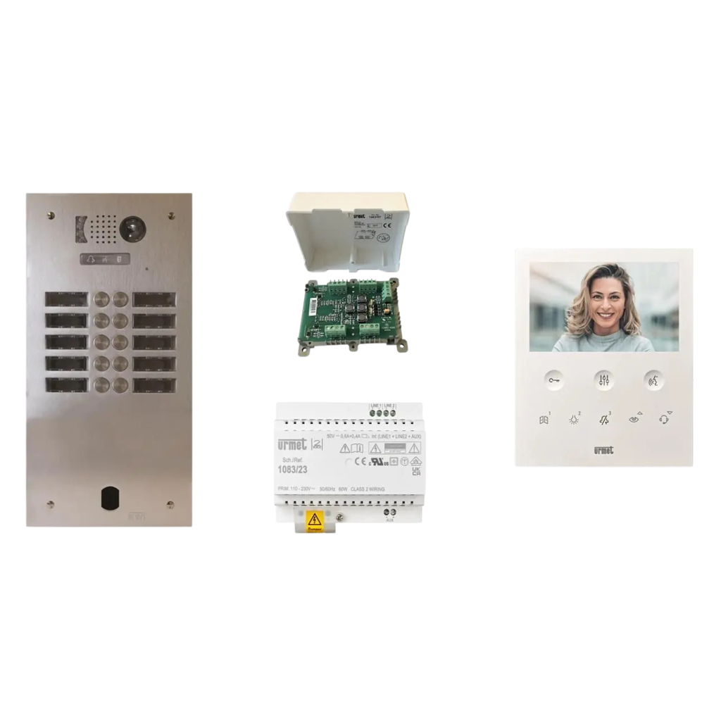 Kit Platine - poste vidéo - 2 rangées - 10 boutons - 2Voice programme (KV83/210)