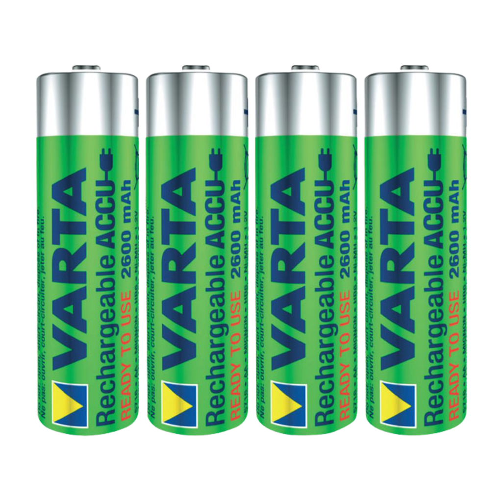 Lot de 4 accu type AA/R6 rechargeable 1.2V Varta 2600mA (ACCU/AA)