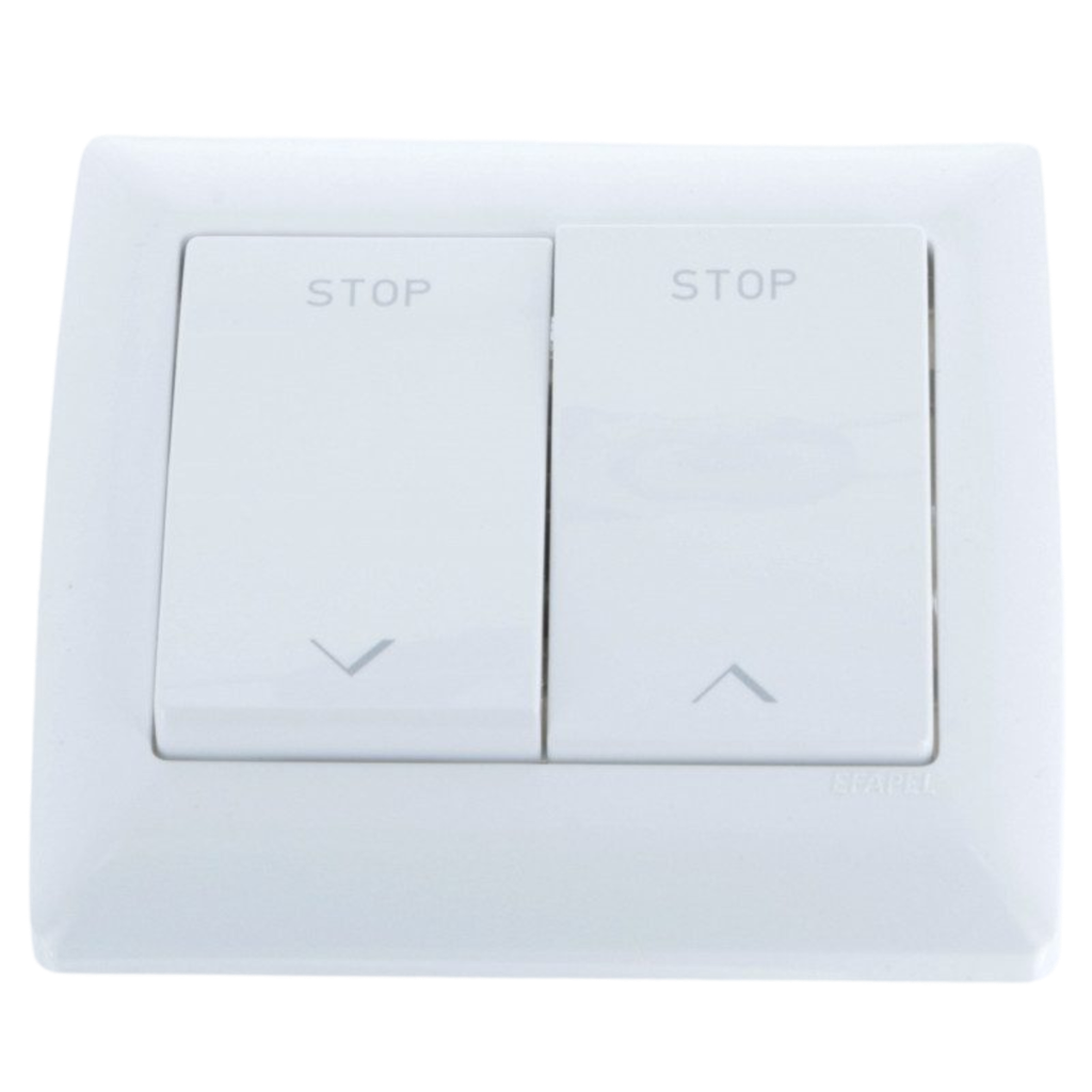 Inverseur 2 boutons STOP/DESCENTE - STOP/MONTEE - encastrable (ACPEFGS)