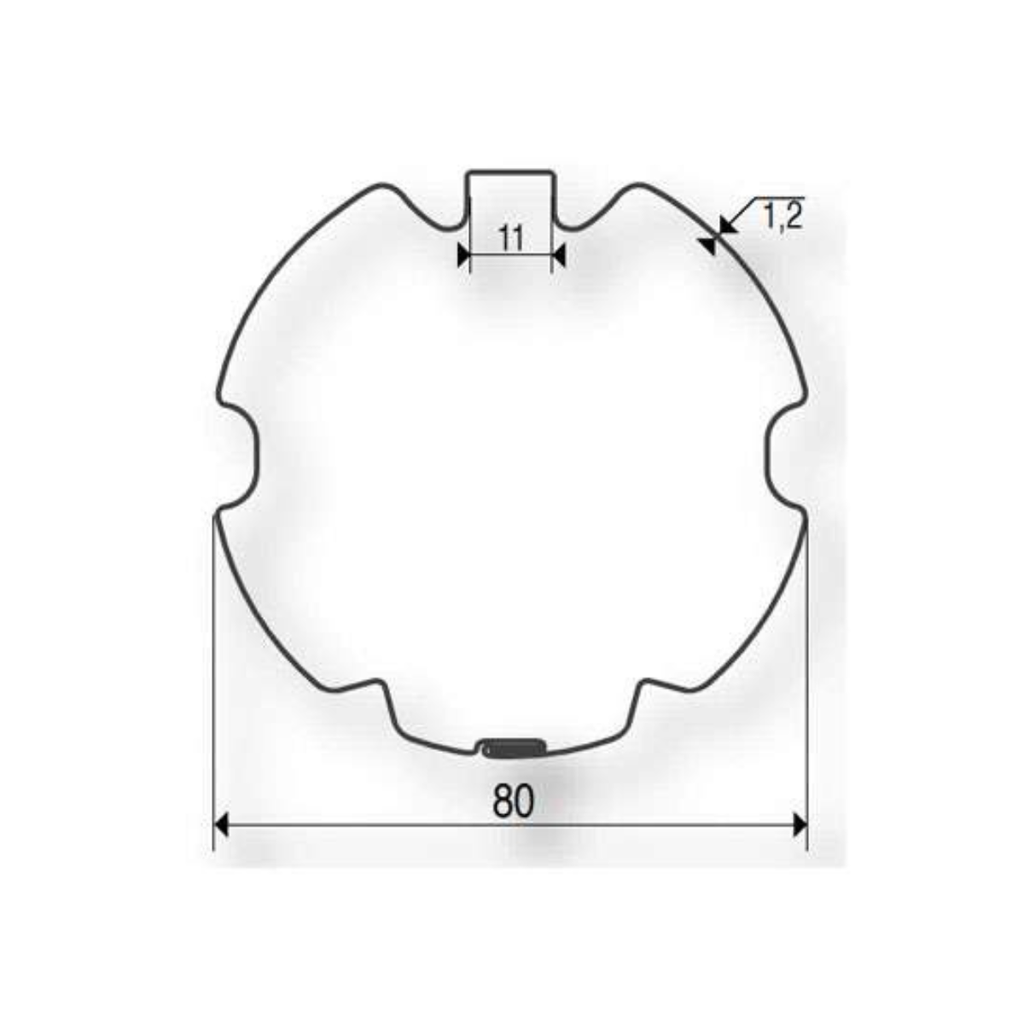 Adaptateur roue + couronne XQ5 - tube ZF80 (AXZF80)