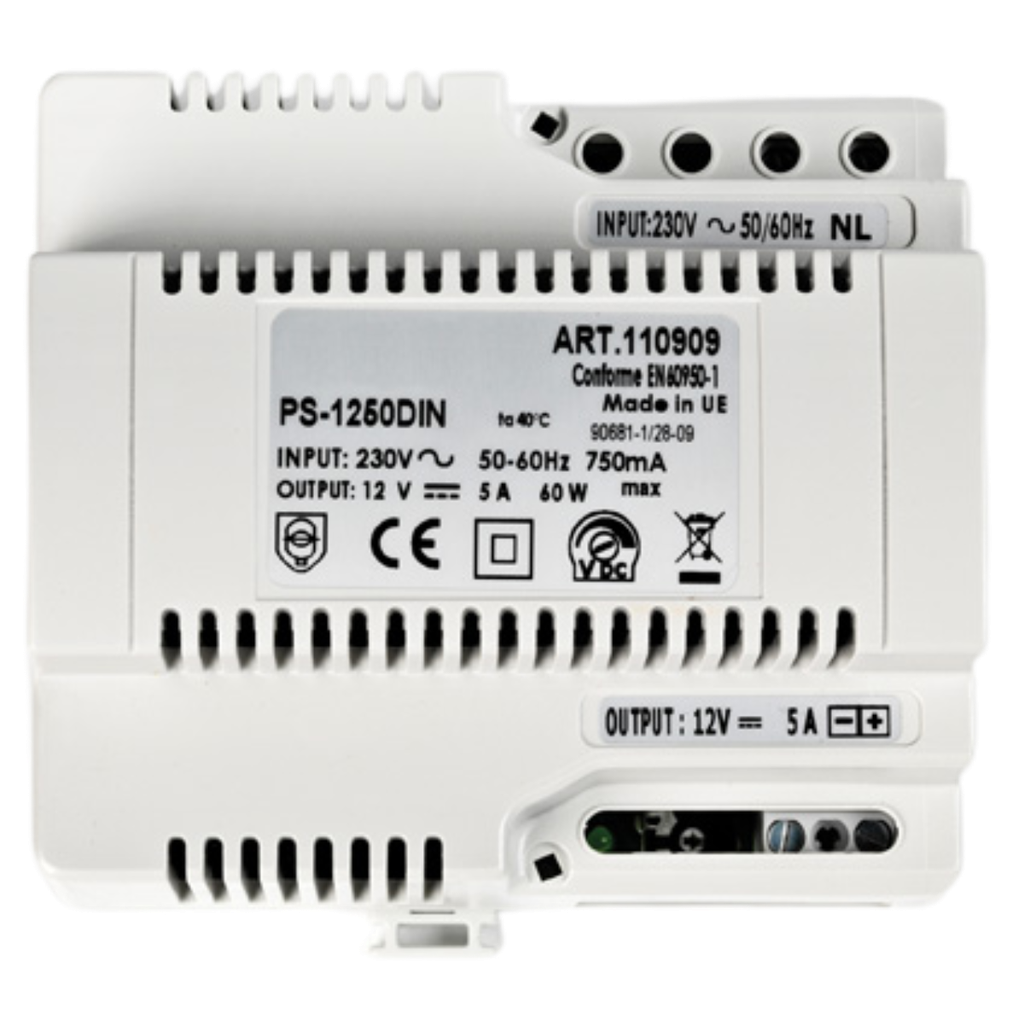 alimentation Rail Din 12v 5A (PS1250DIN)