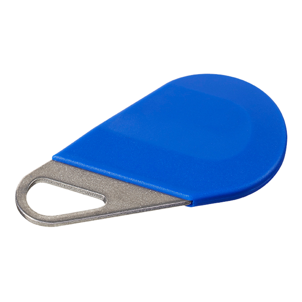 Badge HEXACT type porte clé bleu - 13,56Mhz - IP68 - IK8 (HECV2B)