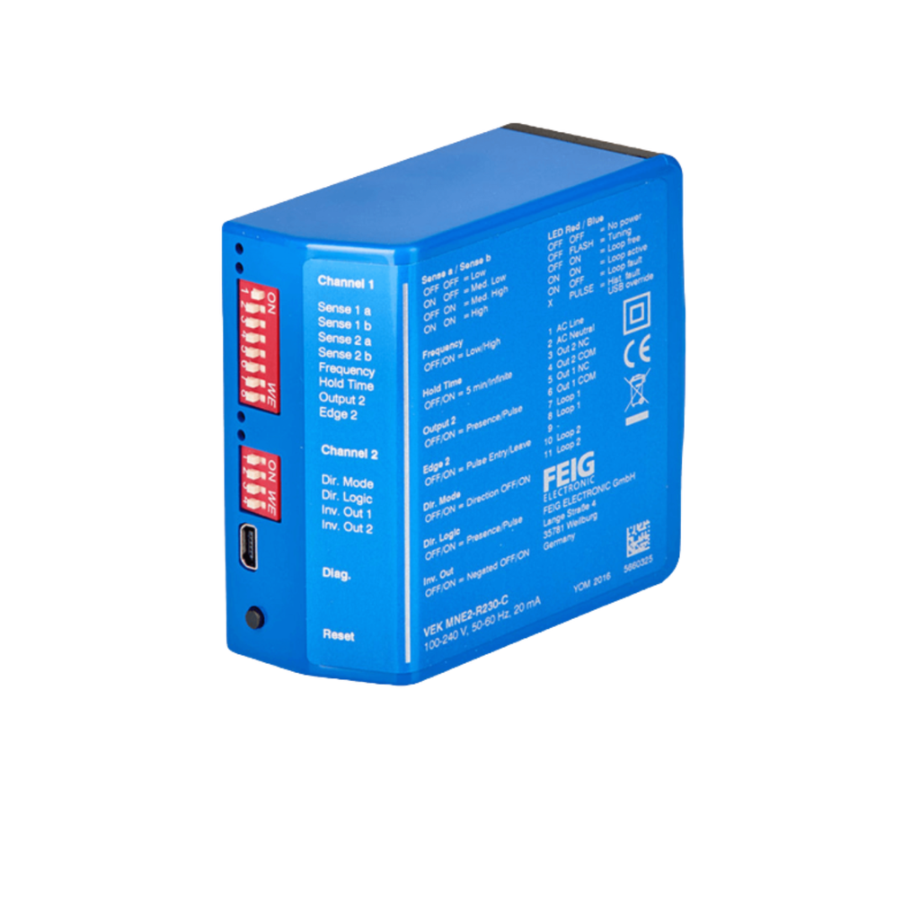 Détecteur de 2 boucles 230Vac (prévoir VEKSOCK) (VEKM2E-A)