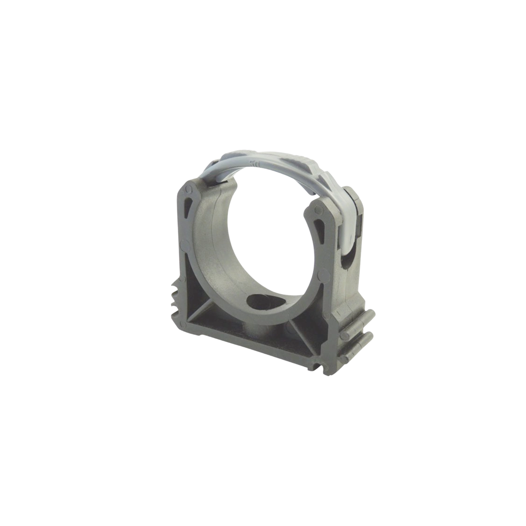 SACHET DE 100 ACCROCHES POUR TUBE IRO AVEC CLIP DE 40MM SIMPLE GRIS