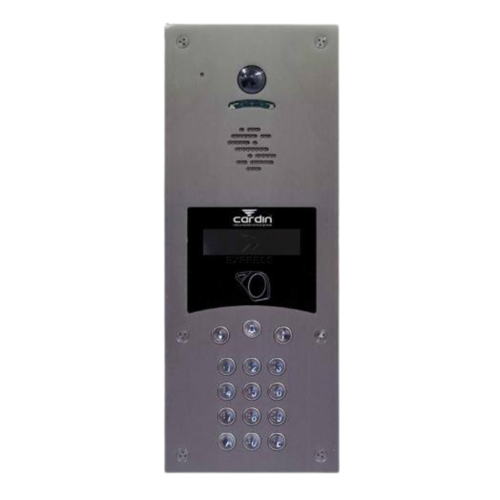 Kit portier inox encastré GSM 4G VIDEO 2 BP + lecteur + clavier