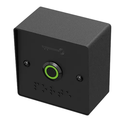 Bouton poussoir noir INOX 19 mm vert/blanc NO+NC + PBHI2-N + PBP19_B-N