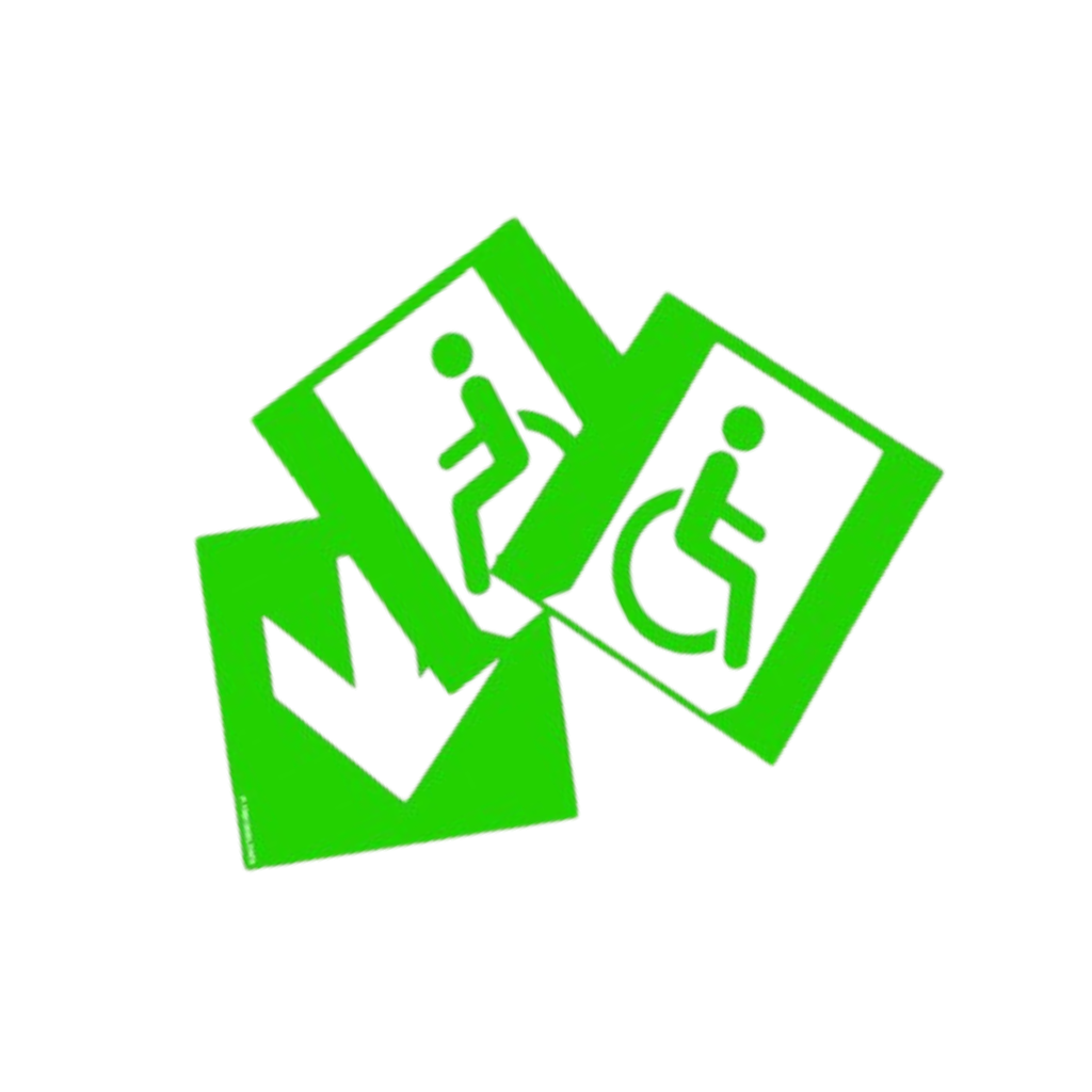 [BT-PICTO-G-PMR] Kit 3x pictogrammes PMR pour BAES G-E2S