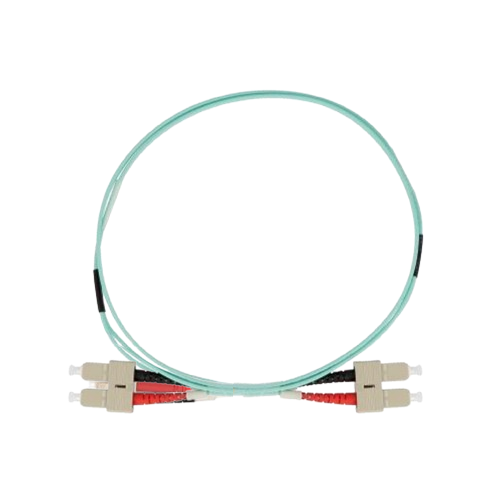 JARRETIÈRE OPTIQUE AQUA OM3 SC/SC DUPLEX LSZH 2 MÈTRES