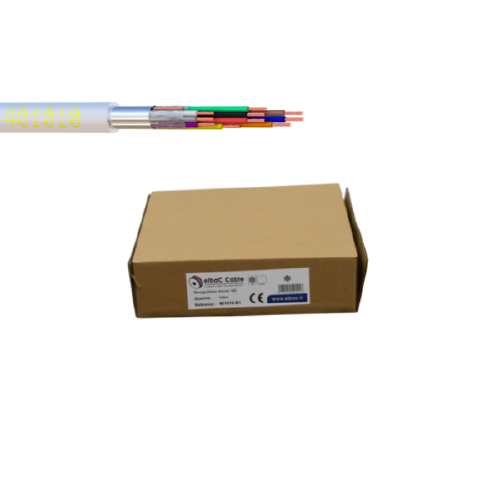 CABLE ALARME SOUPLE 5 PAIRES PURE CUIVRE 100M BLANC   (CS10B)