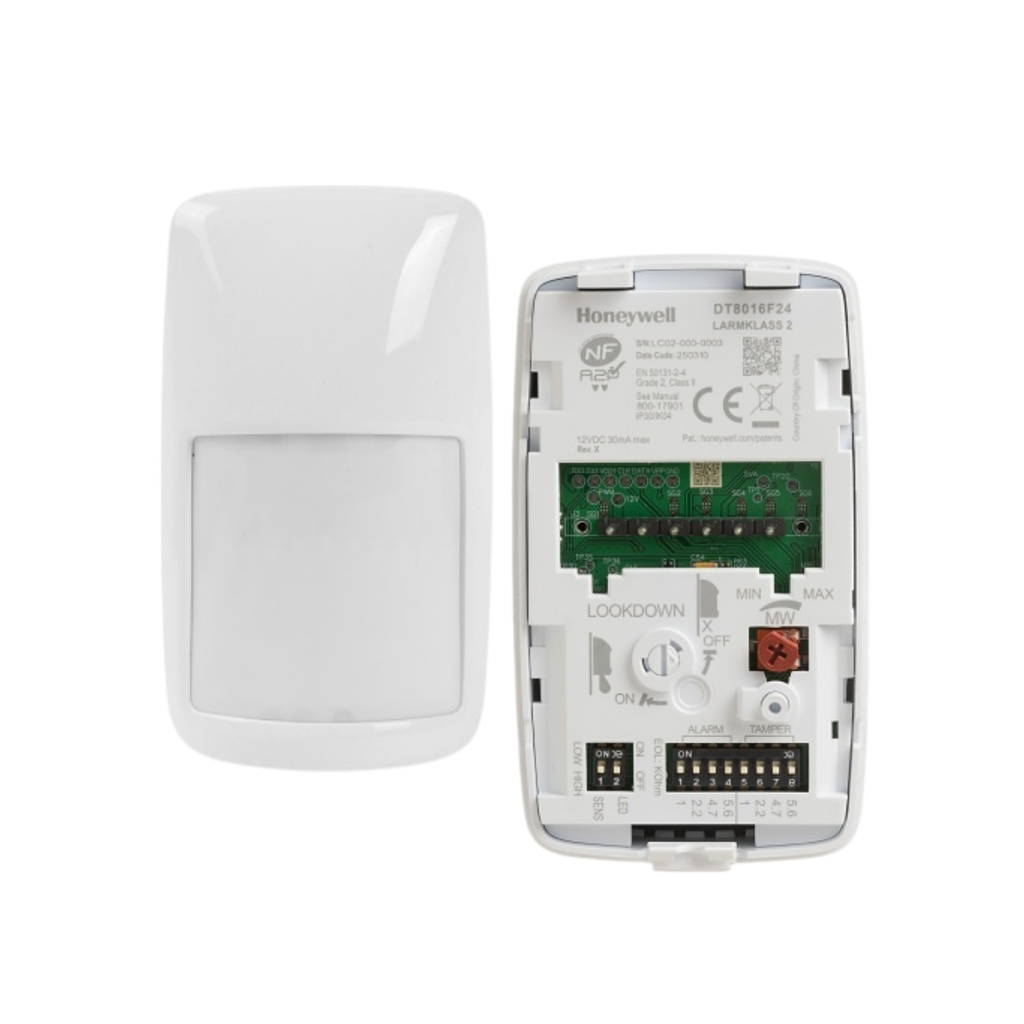 Détecteur de mouvement double technologie, 16x22m, 24Ghz, choix de résistances et NF&A2P 2 boucliers