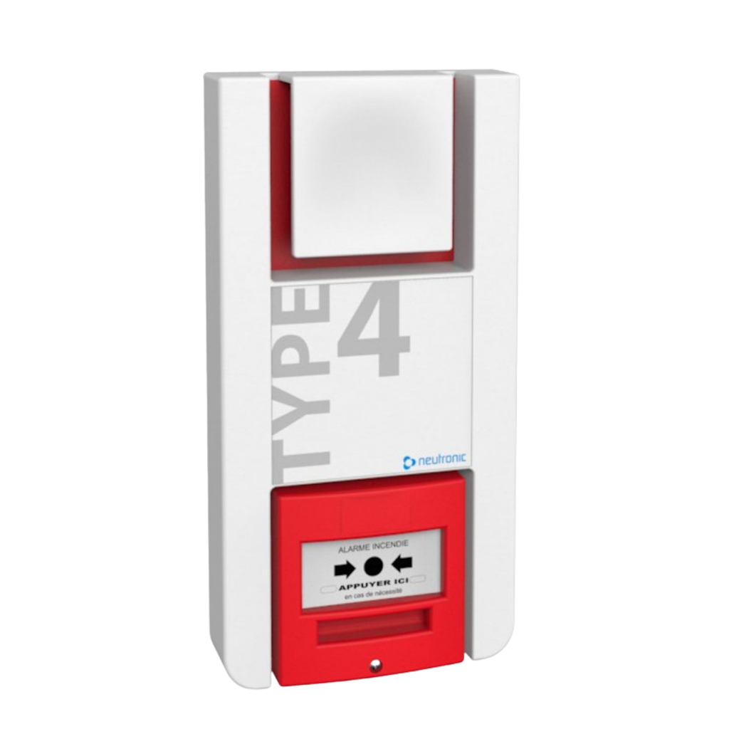 Equipement Sonore Type 4 à piles Radio Adressable Connecté avec DM rouge intégré