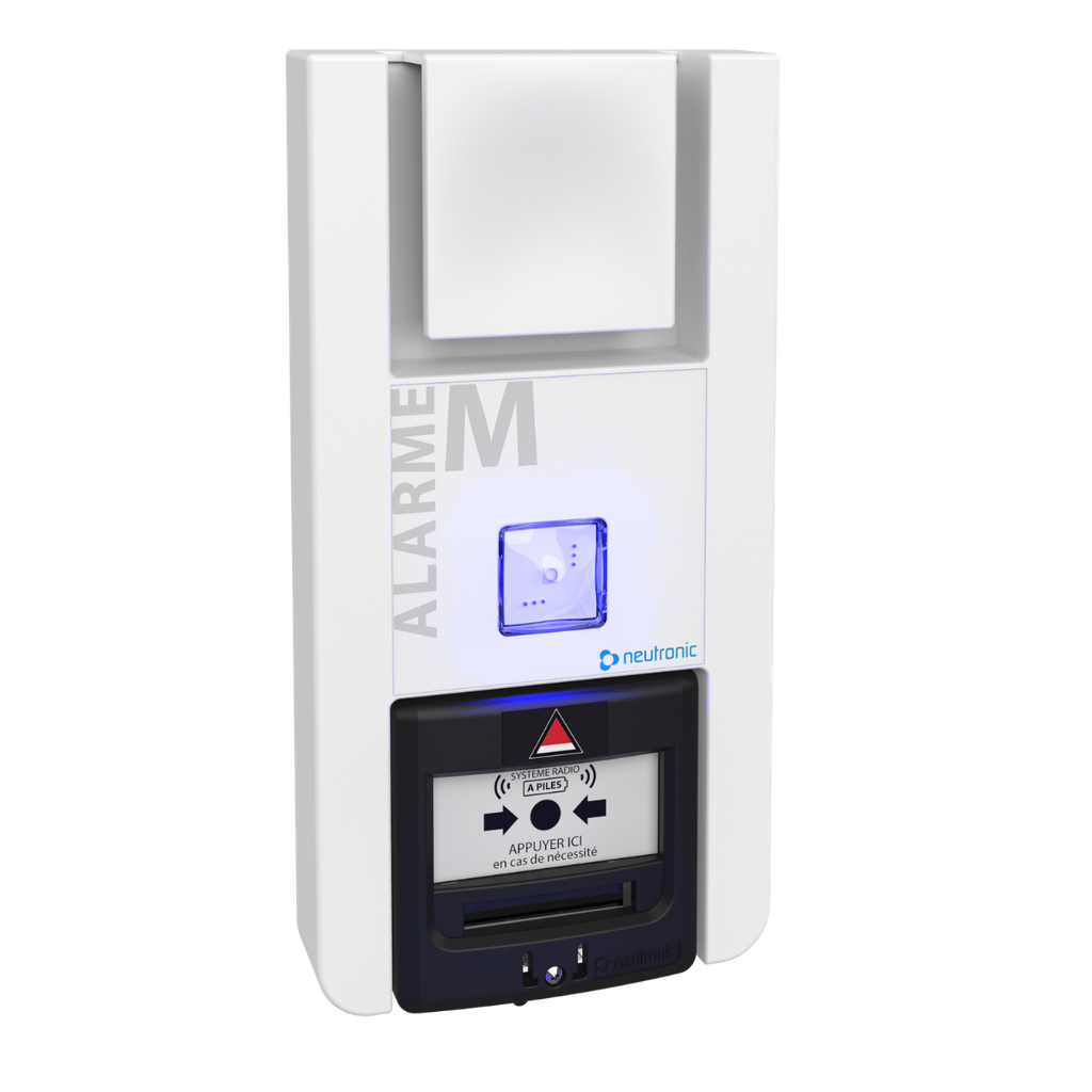 Equipement Sonore Lumineux Alarme Menace à piles Radio Adressable Connecté avec BM noir intégré