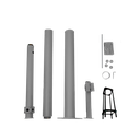 POTEAU BASCULABLE DE 4 MÈTRES POUR L'INSTALLATION DE CAMÉRAS  GRIS FONCÉ