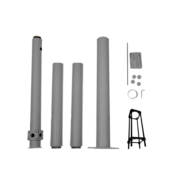 POTEAU BASCULABLE DE 5 MÈTRES POUR L'INSTALLATION DE CAMÉRAS GRIS FONCÉ