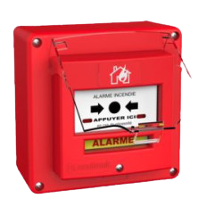 Déclencheur manuel étanche Radio 120*120mm + capot  (NEU-5713R1C-RF3)