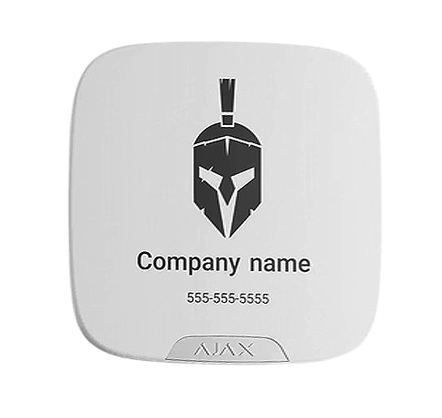 Ajax Brandplate for StreetSiren DoubleDeck white (10pcs),  [BASELINE]