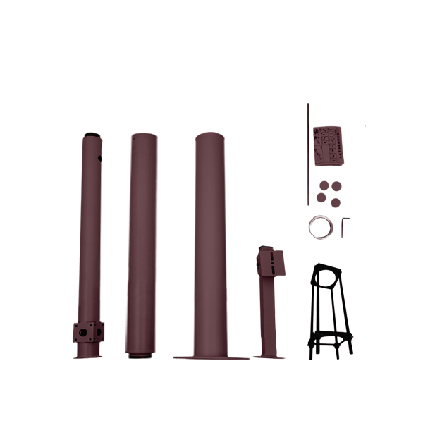 Poteau de 3 mètres pour l'installation de caméras et de dômes gris foncé (copier)