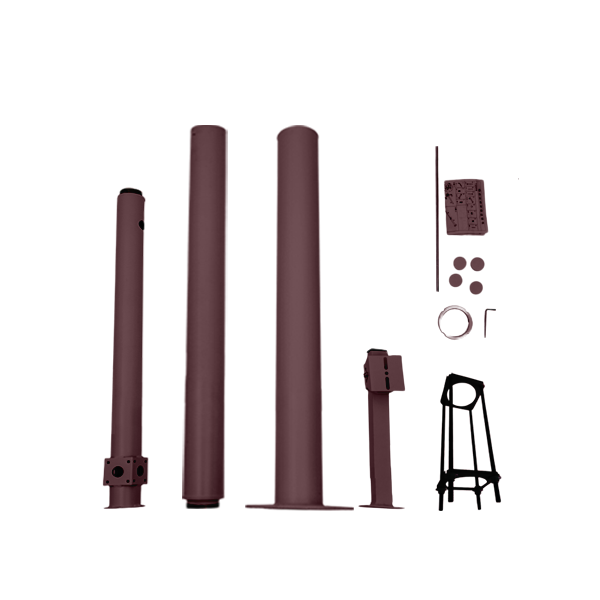 Poteau de 4 mètres pour l'installation de caméras et de dômes gris foncé (copier)