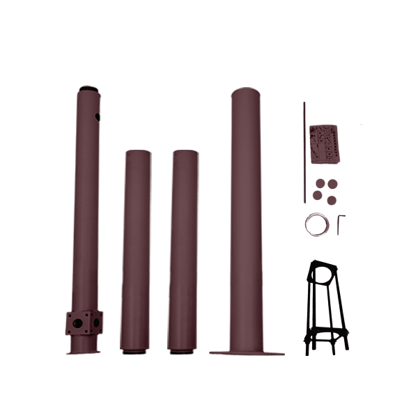 Poteau de 5 mètres pour l'installation de caméras et de dômes gris foncé (copier)