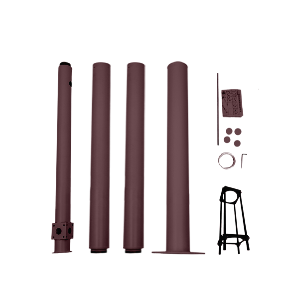 Poteau de 6 mètres pour l'installation de caméras et de dômes gris foncé (copier)