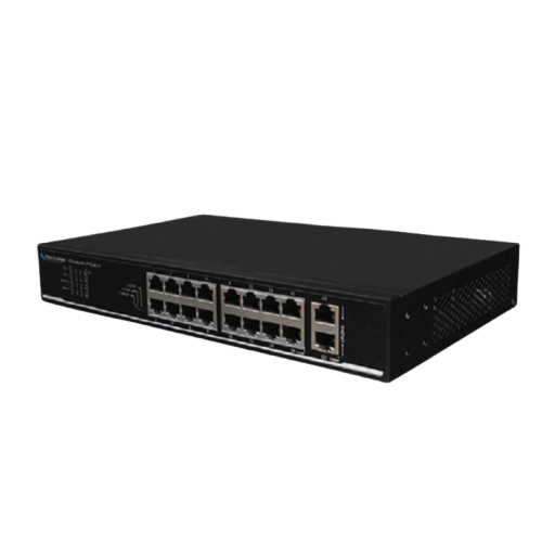 16 Ports 100M PoE+ 2-Port 1000M RJ45 Ethernet Switch