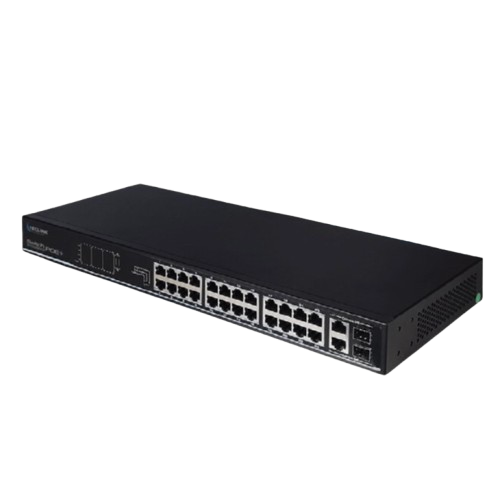 24 Ports 100Mbps+2 ports Gigabit uplink PoE Switch
