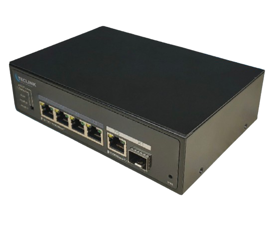 4 ports Giga Industrial Unmanaged PoE Switch (DC 12V-48V),without power adaptor