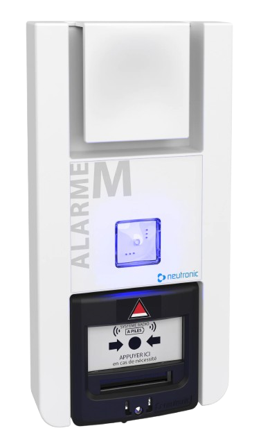 Equipement Alarme Menace à piles Sonore et Lumineux avec BM noir intégré Génération 2