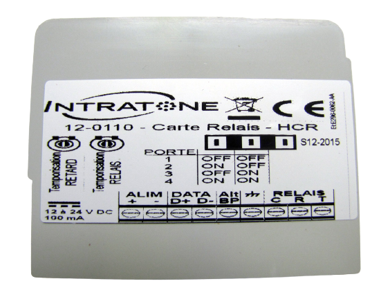 CARTE RELAI POUR CENTRALE GESTION 1 PORTE/100 NOMS
