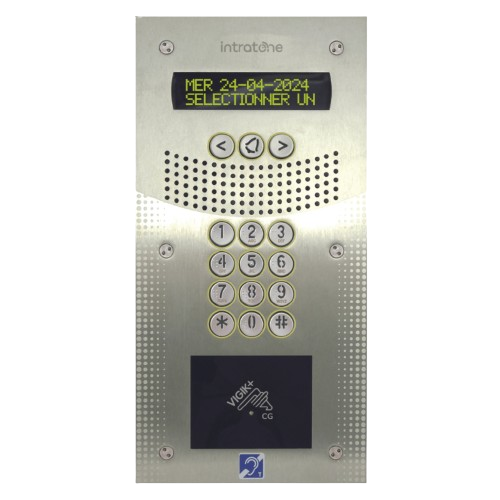 [02-0182-PLUS] Interphone vidéo V4 seul avec clavier codé + lecteur mains-libres (02-0182-PLUS)