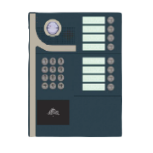 [29-0008-PLUS] Platine 8 boutons saillie-Vigik-Clavier-BM-4GIP-audio prépayé 15 ans (29-0008-PLUS)