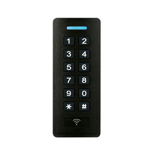 [ASK210C2EM] Clavier/Lecteur Etroit ABS IP66 EM125 12/24V DC 999u 1R C2 câble 2m