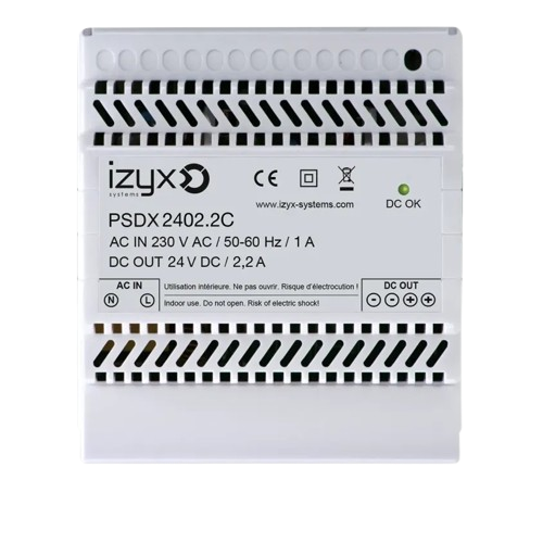[PSDX2402.2C] ALIMENTATION RAIL DIN 5M 230V AC /24V DC/2.2A secourue (PSDX2402.2CP)