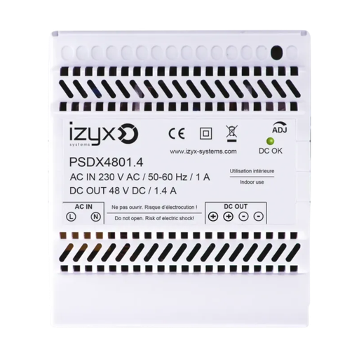 [PSDX4801.4] Alimentation rail DIN 5M 230V AC / 48V DC (48-56V) / 1,4A (PSDX4801.4)