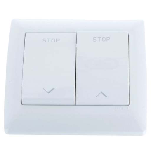 [ACPEFGS] Inverseur 2 boutons STOP/DESCENTE - STOP/MONTEE - encastrable (ACPEFGS)