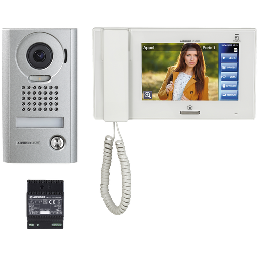 [130318] Kit vidéo couleur antivandale avec zoom&mémoire, platine saillie (JPS4AEDV)